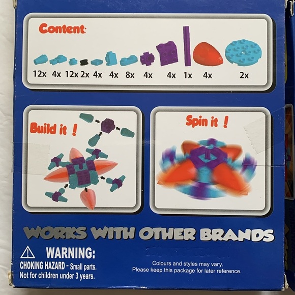 Grant & Bowman Construction Block Spinner Toys 4 Boxes New - Picture 4 of 5